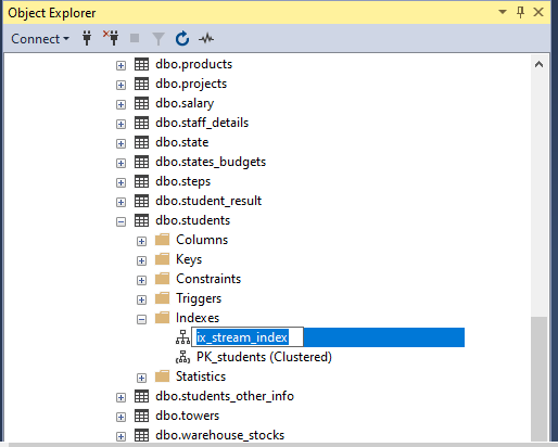 SQL Server Rename Index