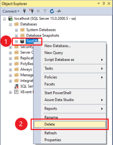 SQL Server DROP DATABASE - Tutorialsbook